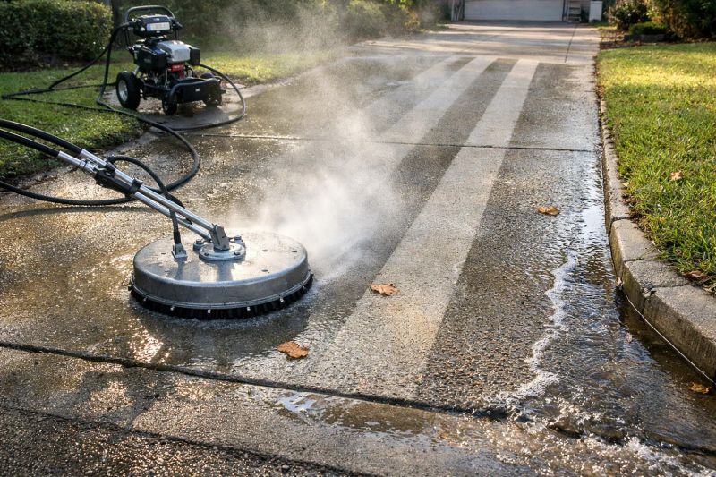 A -Primo Pressure Washing LLC cleaning a Mandarin Jacksonville suburban home