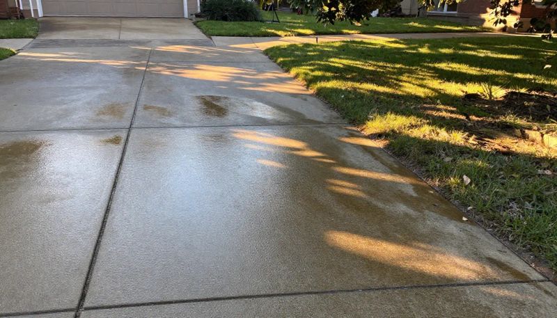 Freshly cleaned residential deck after pressure washing in Jacksonville